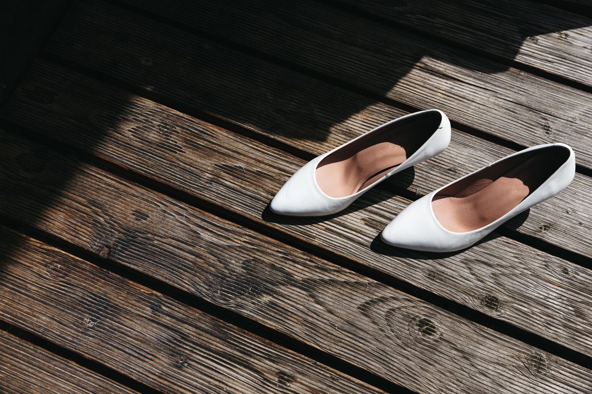 Pointed Flat — Calfskin · Ivory white
